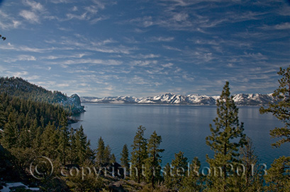 Cave Rock and Mt Tallac, Lake Tahoe